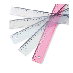 Lineal aus Plastik - 30cm lang (Farbe zufällig)