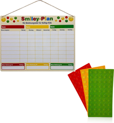 Magnetische Belohnungstafel für Kinder - Mit Smiley-Magneten + Abwischbarer Stift