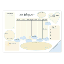 Schreibtischunterlage zum Abreißen, Größe DIN A3 - Motiv: Mein Wochenplaner