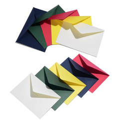 Farbige Briefumschläge DIN C6, passend für DIN A6 Karten (50 Stück)