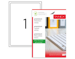 Premium Etiketten selbstklebend weiß 199,6 x 289,1 mm 10 Blatt A4 (10 Etiketten)