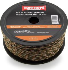 550 Paracord - 100 Meter auf praktischer Spule (Nylon, camouflage)