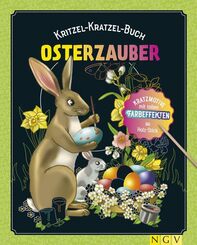 Kritzel-Kratzelbuch Osterzauber f&uuml;r Kinder ab 5 Jahren: Kratzmotive mit tollen Farbeffekten. Mit Bambus-Stick