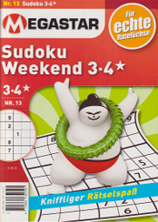 Rätselheft: Sudoku Weekend, Schwierigkeit 3-4 - Für echte Ratefüchse