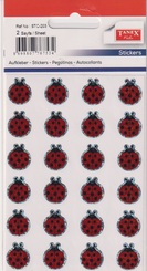 Sticker metallic glänzend - Marienkäfer (48 Stück)