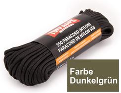 550 Paracord - 30 Meter (Nylon, dunkelgr&uuml;n)