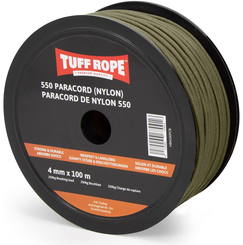 550 Paracord - 100 Meter auf praktischer Spule (Nylon, dunkelgr&uuml;n)