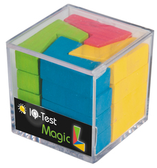 IQ-Test Box - L-W&uuml;rfel-Puzzle (Bunt)