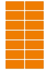 TANEX OFC-113 Vielzweck Etiketten selbstklebend (19 x 40 mm) orange, 140 Etiketten selbstklebend