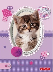 Notizblock A6 kariert- Katze