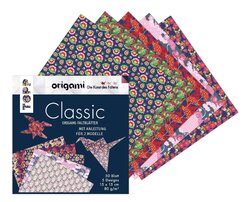 Origami Faltblätter Classic: 50 Faltbläter in 5 Designs mit Anleitungen für 2 Modelle