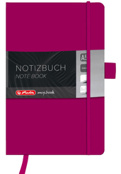 Herlitz Notizbuch Classic A5 - 96 Blatt blanko berry mit Leseband