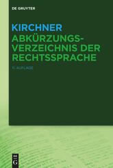 Kirchner - Abk&uuml;rzungsverzeichnis der Rechtssprache