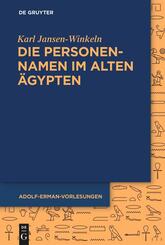 Die Personennamen im Alten &Auml;gypten