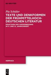 Texte und Denkformen der fr&uuml;hmittelhochdeutschen Literatur