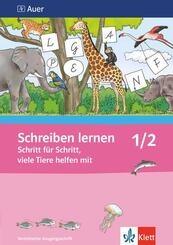 Schreiben lernen Schritt f&uuml;r Schritt, viele Tiere helfen mit