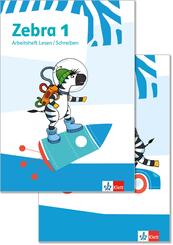 Zebra 1, Buchstabenheft/Arbeitsheft Lesen mit digitalen Medien Klasse 1, 2 Bde.