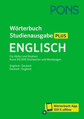 PONS W&ouml;rterbuch Studienausgabe Plus Englisch, m.  Buch, m.  Online-Zugang