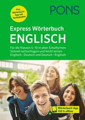 PONS Express W&ouml;rterbuch Englisch, m.  Buch, m.  Online-Zugang