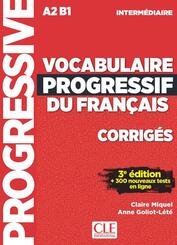 Vocabulaire progressif du Fran&ccedil;ais, Niveau interm&eacute;diaire (3&egrave;me &eacute;dition), Corrig&eacute;s + Audio-CD
