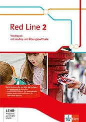 Red Line. Ausgabe ab 2014 - 6. Klasse, Workbook mit Audio-CD und CD-ROM.Bd.2