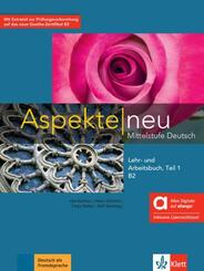 Aspekte neu B2 Teil 1 - Hybride Ausgabe allango, m. 1 Beilage