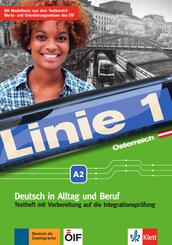 Linie 1 - Testheft Pr&uuml;fungsvorbereitung A2, m. Audio-CD