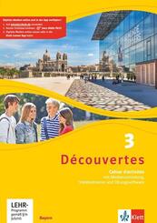 D&eacute;couvertes 3. Ausgabe Bayern, Cahier d'activit&eacute;s mit MP3-CD, Video-DVD und Vokabeltrainer 3. Lernjahr.Bd.3