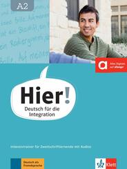 Hier! A2 Intensivtrainer f&uuml;r Zweitschriftlernende mit Audios