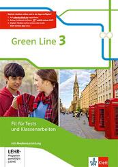 Green Line 3 - Fit f&uuml;r Tests und Klassenarbeiten, Arbeitsheft mit L&ouml;sungsheft und CD-ROM Klasse 7