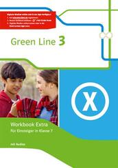 Green Line 3 - Workbook Extra f&uuml;r Einsteiger in Klasse 7 mit Audio-CDs