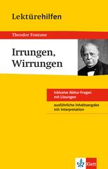 Klett Lekt&uuml;rehilfen Theodor Fontane, Irrungen, Wirrungen