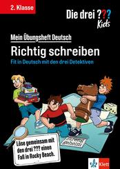 Die drei ??? Kids: Mein &Uuml;bungsheft Deutsch 2. Klasse - Richtig schreiben