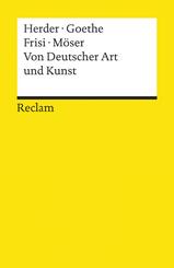 Von Deutscher Art und Kunst. Einige fliegende Bl&auml;tter