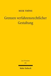 Grenzen verfahrensrechtlicher Gestaltung