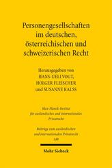 Personengesellschaften im deutschen, &ouml;sterreichischen und schweizerischen Recht