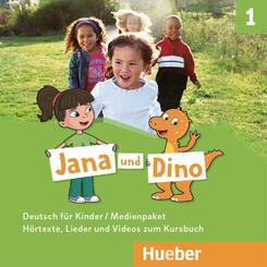 Jana und Dino 1, m. 1 Audio-CD, m. 1 DVD.Bd.1,2 Audio-CDs und 1 DVD zum Kursbuch