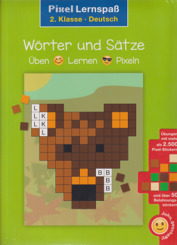 Pixel Lernspaß - 2.Klasse, Deutsch: Wörter und Sätze (Mit über 2.500 Stickern)