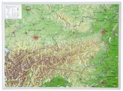 &Ouml;sterreich, Reliefkarte, Klein. Austria