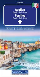 K&uuml;mmerly+Frey Regional-Strassenkarte 13 Apulien 1:200.000