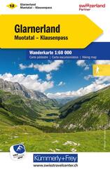 K&uuml;mmerly+Frey Wanderkarte 12 Glarnerland 1:60.000
