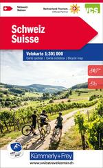K&uuml;mmerly+Frey Velokarte Schweiz 1:301.000