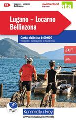 K&uuml;mmerly+Frey Velokarte 18 Lugano, Locarno, Bellinzona 1:60.000