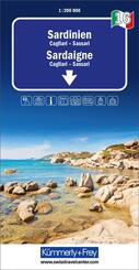 K&uuml;mmerly+Frey Regional-Strassenkarte 16 Sardinien 1:200.000