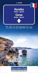K&uuml;mmerly+Frey Regional-Strassenkarte Korsika 1:150.000