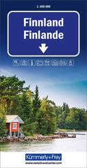 K&uuml;mmerly+Frey Strassenkarte Finnland 1:650.000