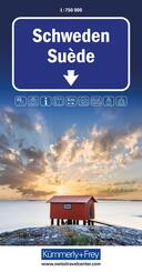 K&uuml;mmerly+Frey Strassenkarte Schweden 1:750.000