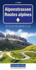 K&uuml;mmerly+Frey Strassenkarte Alpenstrassen 1:750.000