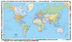 Weltkarte politisch Poster