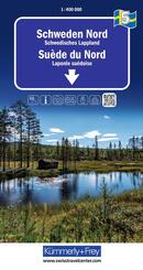 K&uuml;mmerly+Frey Regional-Strassenkarte 5 Schweden Nord 1:400.000